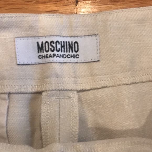 Moschino Cheapandchic Linen Blend Trousers Size 6 - Picture 7 of 9